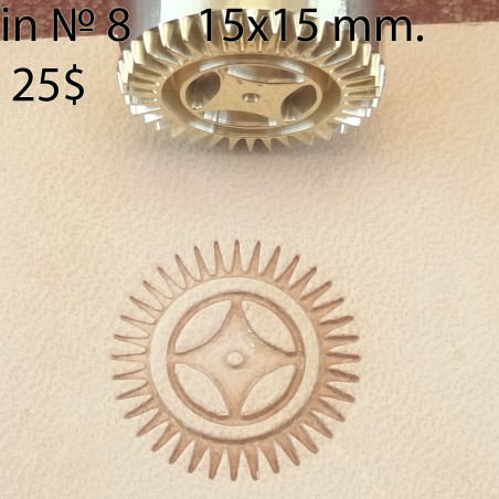 Tool for leather craft. Stamp IN8. Indian series. Size 15x15 mm