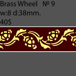 Book Binding Brass Wheel BW9 w-8mm, d-38mm