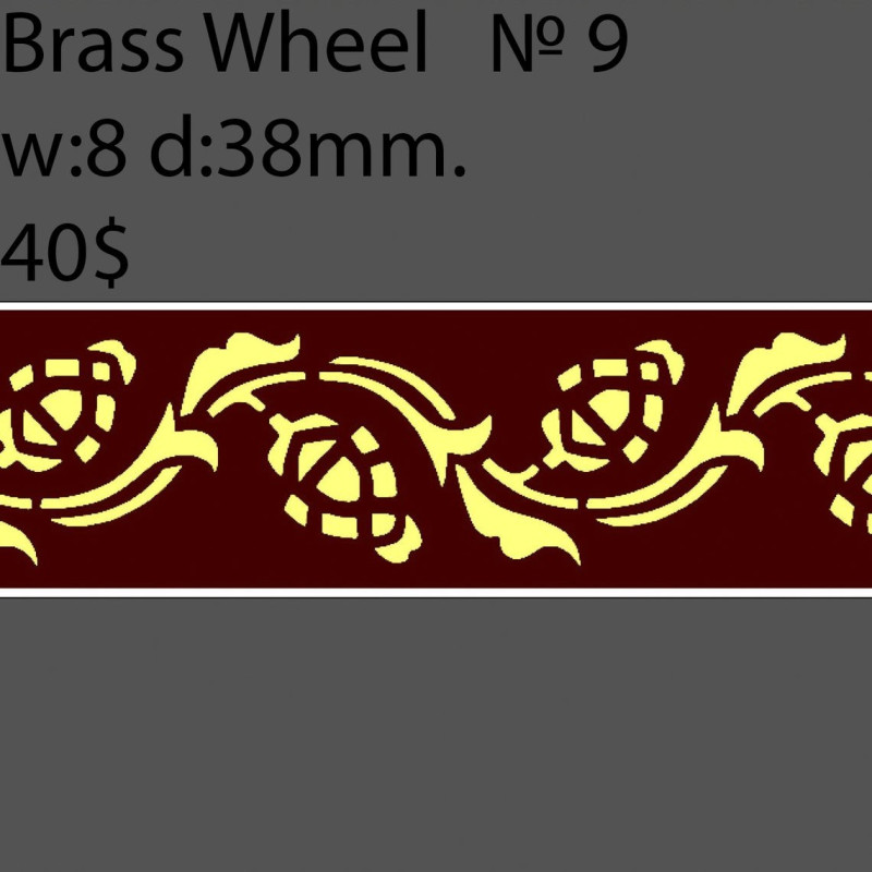 Book Binding Brass Wheel BW9 w-8mm, d-38mm