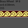 Book Binding Brass Wheel BW8 w-6mm, d-38mm