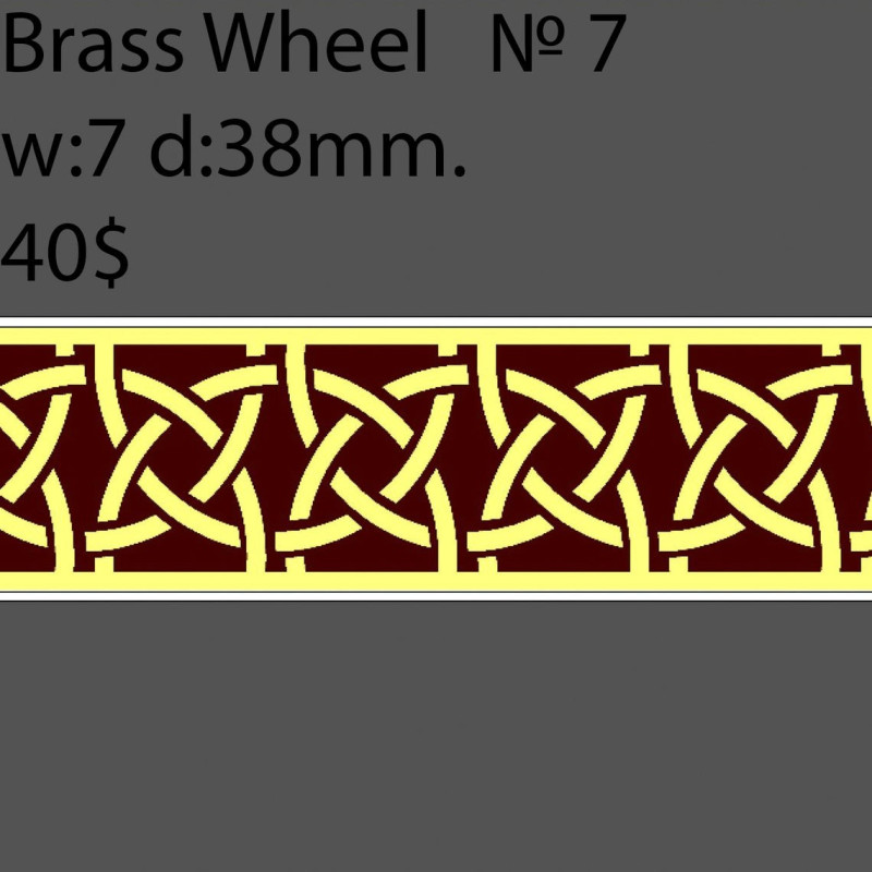Book Binding Brass Wheel BW7 w-7mm, d-38mm