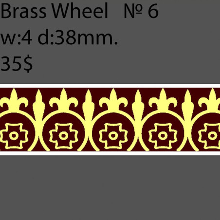 Book Binding Brass Wheel BW6 w-4mm, d-38mm