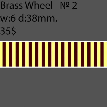 Book Binding Brass Wheel BW2 w-6mm, d-38mm