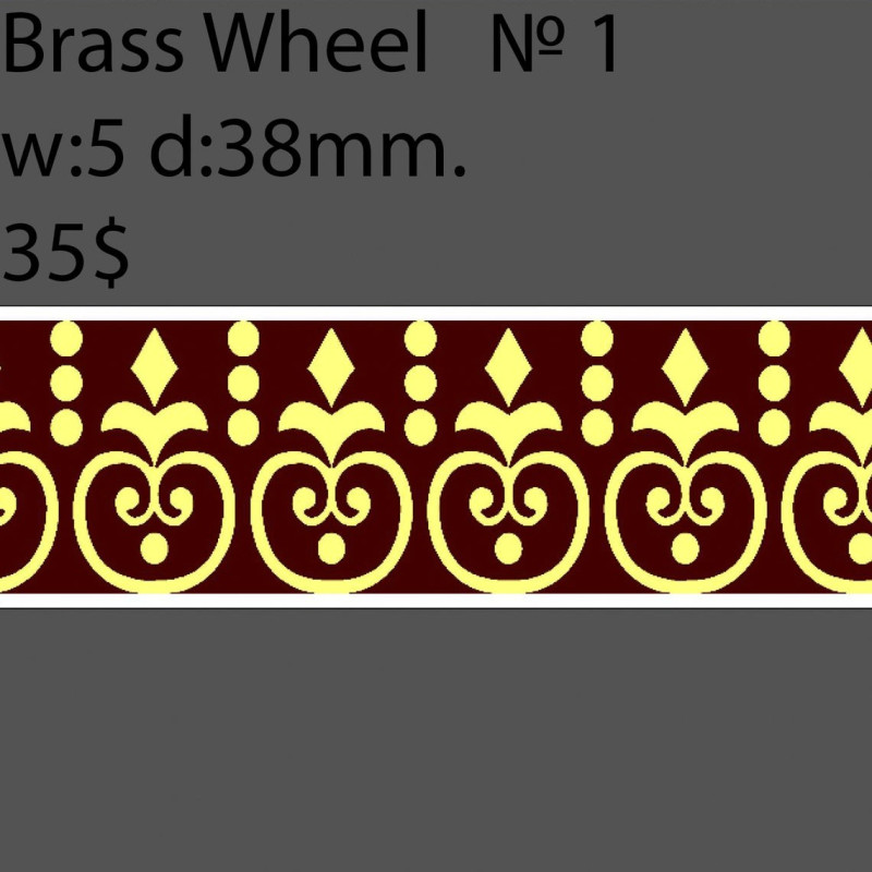 Book Binding Brass Wheel BW1 w-5mm, d-38mm