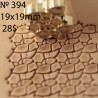 Tool for leather craft. Stamp 394. Size 19x19 mm