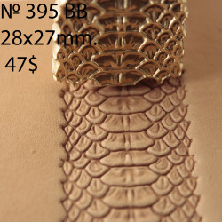 Tool for leather craft. Stamp 395BB. Size 28x27 mm