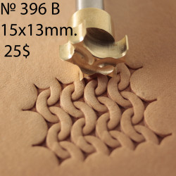 Tool for leather craft. Stamp 396B. Size 15x13 mm