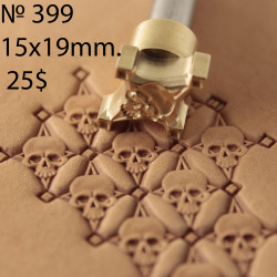 Tool for leather craft. Stamp 399. Size 15x19 mm