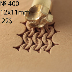 Tool for leather craft. Stamp 400. Size 12x11 mm