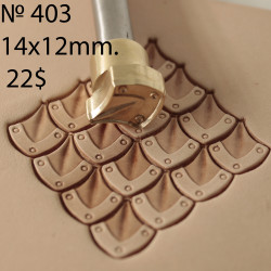 Tool for leather craft. Stamp 403. Size 14x12 mm