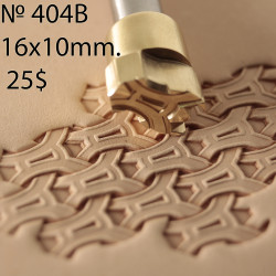 Tool for leather craft. Stamp 404B. Size 16x10 mm
