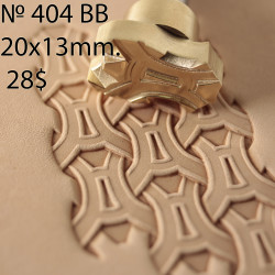 Tool for leather craft. Stamp 404BB. Size 20x13 mm