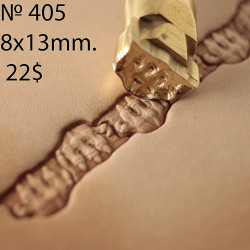 Tool for leather craft. Stamp 405. Size 8x13 mm