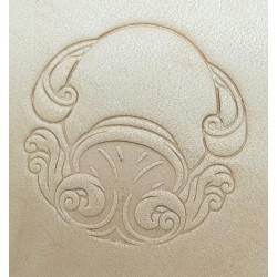 Tool for leather craft. Zodiac series. 11. Aquarius. 30 mm