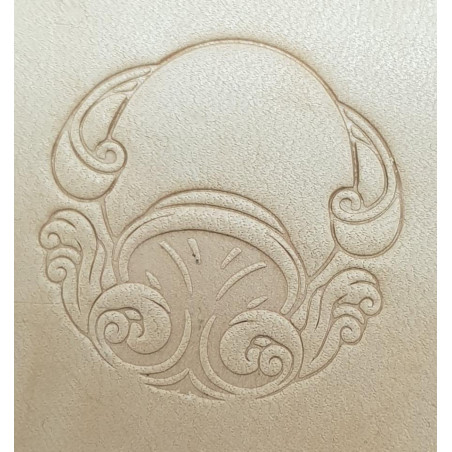 Tool for leather craft. Zodiac series. 11. Aquarius. 30 mm
