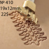 Tool for leather craft. Stamp 410. Size 19x12 mm
