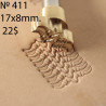 Tool for leather craft. Stamp 411. Size 17x8 mm