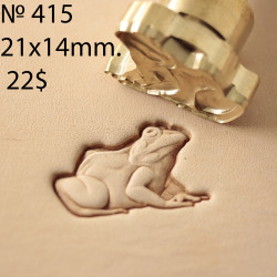 Tool for leather craft. Stamp 415. Size 21x14 mm