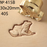 Tool for leather craft. Stamp 415B. Size 30x20 mm