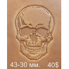 Tool for leather craft. Skull Big. Size 30x43 mm