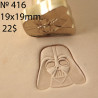 Tool for leather craft. Stamp 416 Darth Vader. Size 19x19 mm