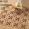 Tool for leather craft. Stamp 420. Size 10x10 mm
