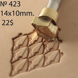 Tool for leather craft. Stamp 423. Size 14x10 mm