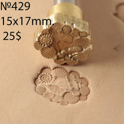 Tool for leather craft. Stamp 429. Size 15x17 mm