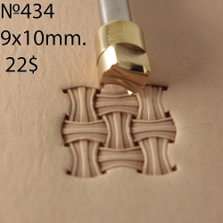 Tool for leather craft. Stamp 434. Size 9x10 mm