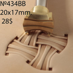 Tool for leather craft. Stamp 434BB. Size 20x17 mm