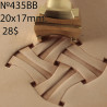 Tool for leather craft. Stamp 435BB. Size 20x17 mm