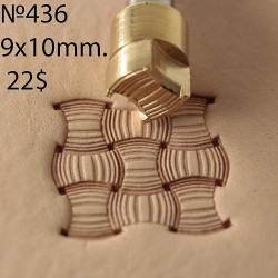 Tool for leather craft. Stamp 436. Size 9x10 mm