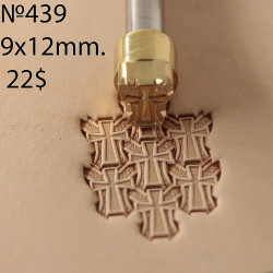 Tool for leather craft. Stamp 439. Size 9x12 mm
