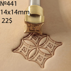 Tool for leather craft. Stamp 441. Size 14x14 mm