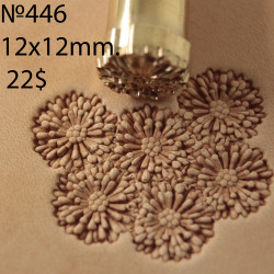 Tool for leather craft. Stamp 446. Size 12x12 mm
