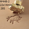 Tool for leather craft. Stamp 448-2. Size 22x14 mm