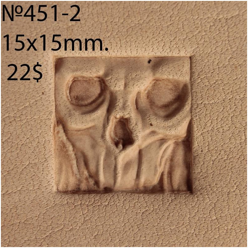 Tool for leather craft. Stamp 451-1. Size 15x15 mm