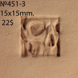 Tool for leather craft. Stamp 451-3. Size 15x15 mm