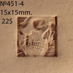 Tool for leather craft. Stamp 451-4. Size 15x15 mm
