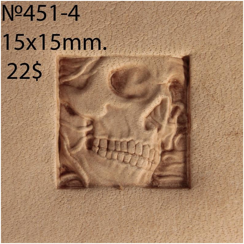 Tool for leather craft. Stamp 451-4. Size 15x15 mm