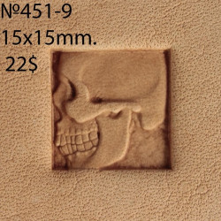 Tool for leather craft. Stamp 451-9. Size 15x15 mm