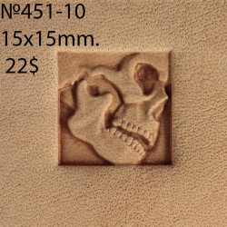 Tool for leather craft. Stamp 451-10. Size 15x15 mm