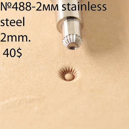 Tool for leather craft. Stamp 488-2. Size 2 mm