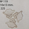 Tool for leather craft. Stamp 119. Size 10х13 mm