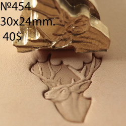 Tool for leather craft. Stamp 454. Size 30x24 mm
