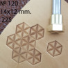 Tool for leather craft. Stamp 120. Size 12х14 mm