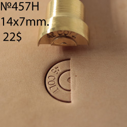 Tool for leather craft. Stamp 457 Half. Size 14x7 mm