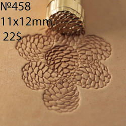 Tool for leather craft. Stamp 458. Size 11x12 mm