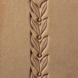 Tool for leather craft. Stamp 460 - bay leaf. Size 12x8 mm