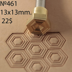 Tool for leather craft. Stamp 461. Size 13x13 mm